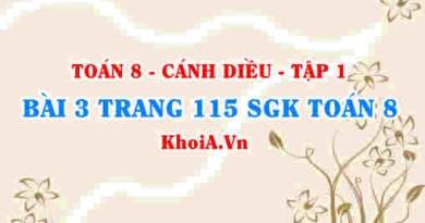 Bài 3 trang 115 SGK Toán 8 tập 1 Cánh Diều